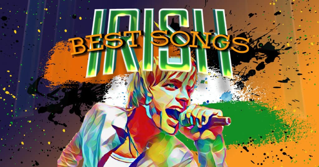 artwork for an article detailing the top Irish songs of all time.