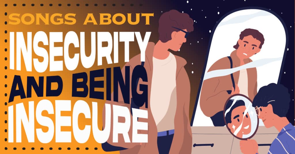 artwork for an article listing songs about insecurity.