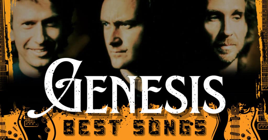 artwork for an article detailing the top songs from Genesis.