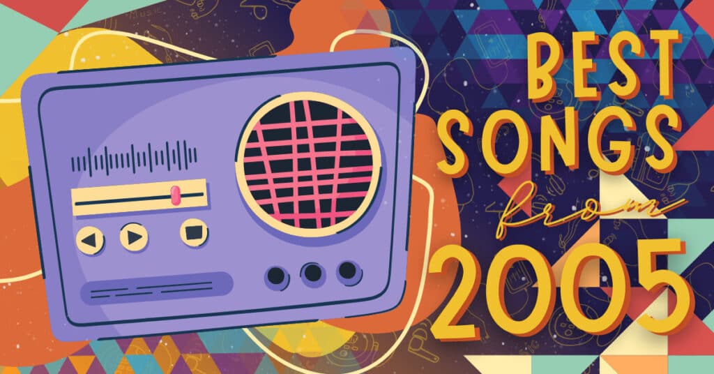 artwork for an article listing the top songs from the year 2005.