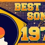 the best songs from 1977 text graphic art
