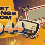 greatest songs from 1944 text graphic art