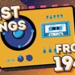 artwork for an article detailing top songs from 1945.
